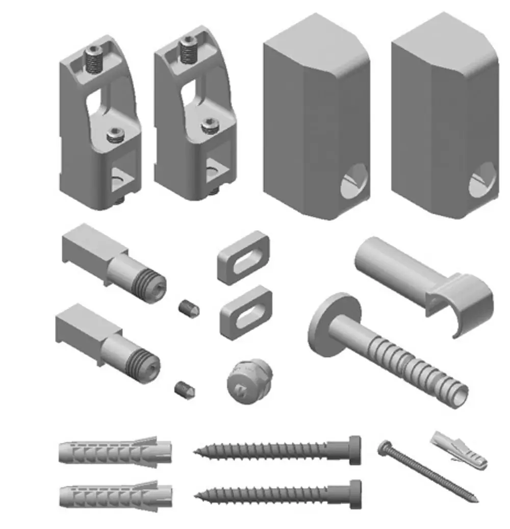 Kermi Befestigungs-Set 19, Geneo circle RAL9016, ZB03430001
